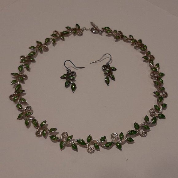 Cathy Waterman SS & Enamel Necklace Earrings Set - Picture 1 of 8